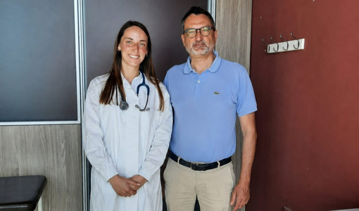 Il sindaco Ghignone con la dottoressa Riolfi Il sindaco Ghignone con la dottoressa Riolfi