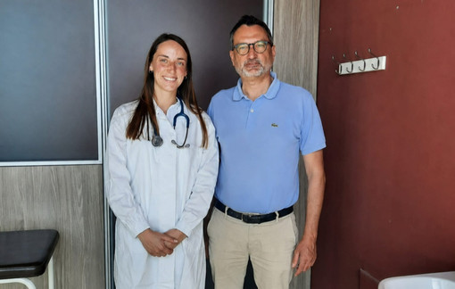 Il sindaco Ghignone con la dottoressa Riolfi Il sindaco Ghignone con la dottoressa Riolfi