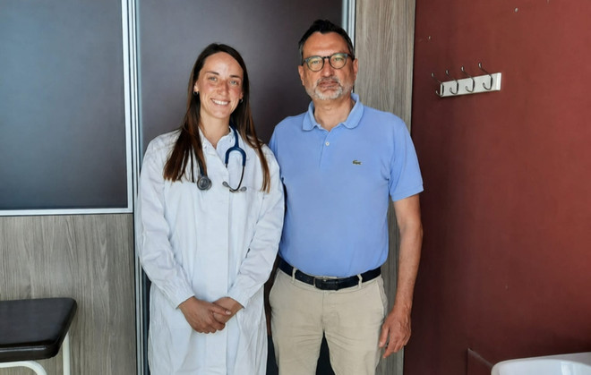 Il sindaco Ghignone con la dottoressa Riolfi