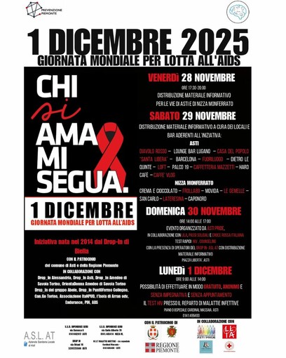 Asti, torna &quot;Chi si ama mi segua&quot;: tre giorni di eventi per la prevenzione dell'Aids