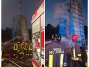 Va a fuoco un compattatore di carta alla Smurfit Kappa di Asti