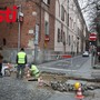I lavori in corso in via Carducci (Merphefoto)