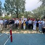 Il taglio del nastro della nuova area calisthenics a Bra Il taglio del nastro della nuova area calisthenics a Bra