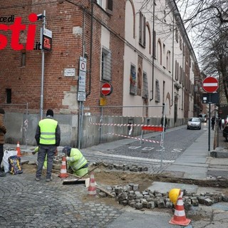 I lavori in corso in via Carducci (Merphefoto)
