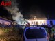 Casa in fiamme a Revigliasco in frazione Rivoira. Cinque mezzi dei vigili del fuoco al lavoro