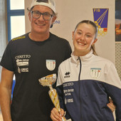 Il maestro Piccardi con Allara