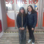 L’allieva Beatrice Cerrato e la prof.ssa Barbara Loria il giorno della Finale dei Giochi di Fibonacci