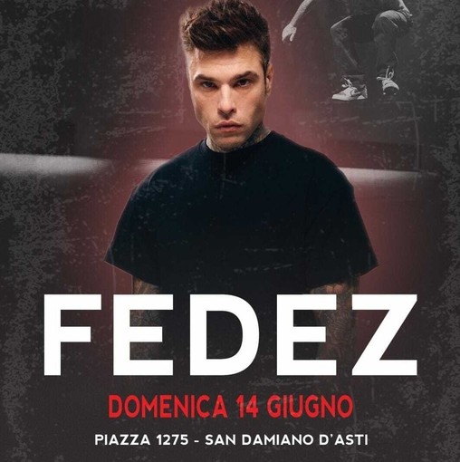 La locandina che promuove il concerto di Fedez