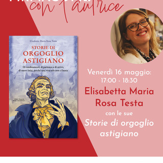 Il nuovo libro sulle &quot;Storie di Orgoglio Astigiano&quot; al Salone del Libro di Torino, per un firmacopie con l'autrice