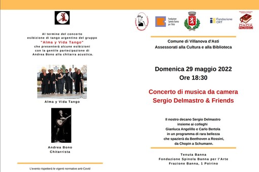 Alla Fondazione Spinola Banna, un concerto per aiutare la Chiesa di San Martino di Villanova d'Asti