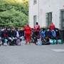 Un gruppo di migranti a Castello di Annone (ARCHIVIO) Un gruppo di migranti a Castello di Annone (ARCHIVIO)