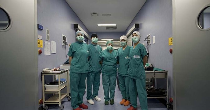 Foto d'archivio di medici e infermieri