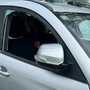Una delle auto vandalizzate in via XX Settembre Una delle auto vandalizzate in via XX Settembre