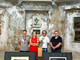 Da sinistra, Michele Formiglio, Sandra e Luigi Roseo e il parroco di Portacomaro don Luigino Trinchero.