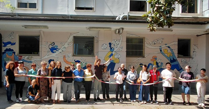 Un murales per l'inclusione, a Nizza Monferrato nasce lo Spazio Magnolia