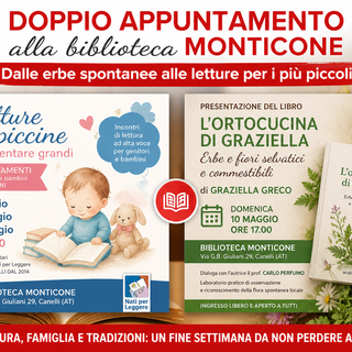 Doppio appuntamento alla biblioteca Monticone: dalle erbe spontanee alle letture per i più piccoli