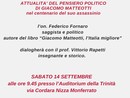 Nizza Monferrato ricorda Matteotti: un incontro per riflettere sul suo pensiero politico