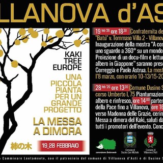 A Dusino e Villanova un piccolo albero di cachi per un grande progetto di pace: arriva il Kaki Tree Europe