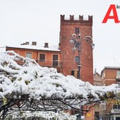 Una delle ultime nevicate ad Asti (Merphefoto)