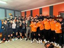 La gioia dei ragazzi dell'U19 (tra loro anche il presidente Orange Pascolati) approdati alla Final 4