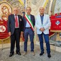 I presidenti di Avis e Fidas, Armando Verrua e Tommaso Allocco, con il sindaco di Bra, Gianni Fogliato