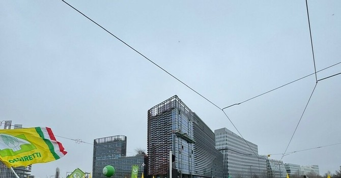 Coldiretti in protesta a Strasburgo