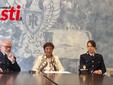 Il commissario Luca Colussi, il questore Marina Di Donato e l'ispettore Giulia Rissone (Ph J.Dem.A.)