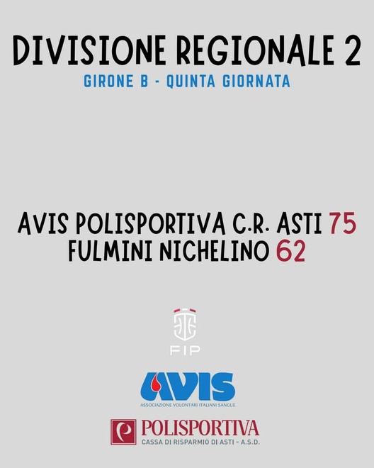 La Polisportiva torna al successo: 75-62 su Fulmini Nichelino La Polisportiva torna al successo: 75-62 su Fulmini Nichelino