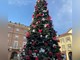 Allestito in mattinata il grande albero di Natale in piazza San Secondo