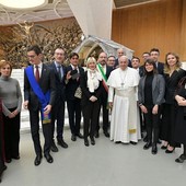 Immagine d'archivio relativa la visita in Vaticano di una delegazione della precedente giunta comunale insieme all'allora presidente della Provincia Paolo Lanfranco