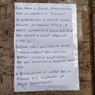 Addio alla merceria “Licinia”: chiude dopo oltre cinquant’anni a Nizza Monferrato