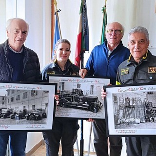 Viotti e Leucci con il comandante e vicecomandante