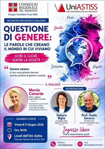Asti, un incontro su linguaggio e questione di genere: come le parole influenzano società, identità e democrazia