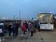 Profughi ucraini all'arrivo a Torino