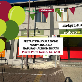 Asti, la Cooperativa Della Rava e della Fava inaugura la nuova insegna NaturaSì–Altromercato