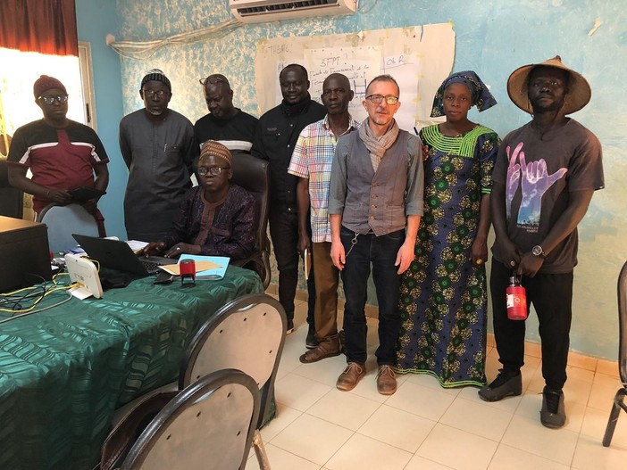 Gruppo di lavoro in Sénégal: Referenti progetto CPAS insieme ai partner di Ouonk e Coubalan