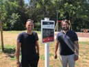 L’assessore alle strutture sportive Arturo Cravera e il sindaco di Nizza Monferrato Simone Nosenzo