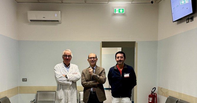 Gianluca Ghiselli (direttore della struttura complessa Pronto Soccorso - Medicina e Chirurgia d’Accettazione e d’Urgenza), Andrea Fabbo (direttore sanitario dell’Asl AT), Massimo Rissone (coordinatore infermieristico Pronto soccorso - Medicina e Chirurgia d’Accettazione e d’Urgenza)