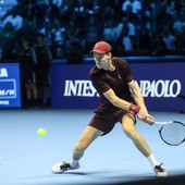 Sinner in campo all'Inalpi Arena