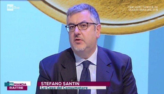Stefano Santin in un immagine d'archivio riferita a un suo intervento televisivo