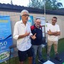 Da sinistra: Giorgio Salomone, Willi Rosso (presidente Volley Busca femminile), e  Alessandro Marino