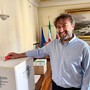 Simone Nosenzo ieri ai seggi