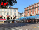 L'allestimento del catino per il Palio 2023 (Merphefoto)