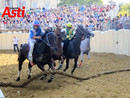 La terza batteria delle prove del mattino, dove mancava il cavallo di Moncalvo (Merphefoto) La terza batteria delle prove del mattino, dove mancava il cavallo di Moncalvo (Merphefoto)