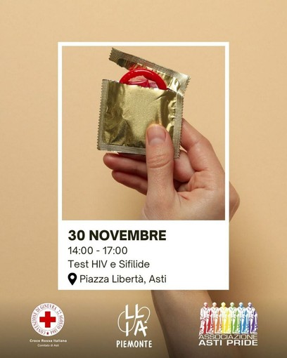 Asti, test gratuiti per HIV e Sifilide in Piazza Libertà il 30 novembre