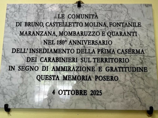 Quaranti festeggia i 180 anni della Caserma dei Carabinieri