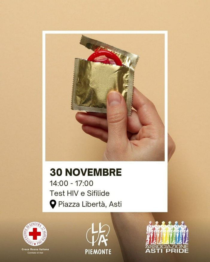 Asti, test gratuiti per HIV e Sifilide in Piazza Libertà il 30 novembre Asti, test gratuiti per HIV e Sifilide in Piazza Libertà il 30 novembre