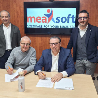 Al centro i titolari di Measoft srl, Davide Fornaca e Giorgio Cerruti, con i referenti Zucchetti
