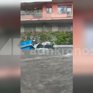 Bomba d'acqua su Roma, le immagini di Corso Francia allagato