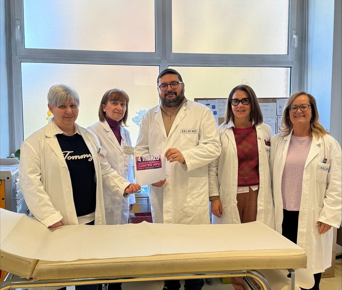 L'equipe del Servizio vaccinazioni Asl AT